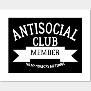 Antisocial Club Member Posters and Art